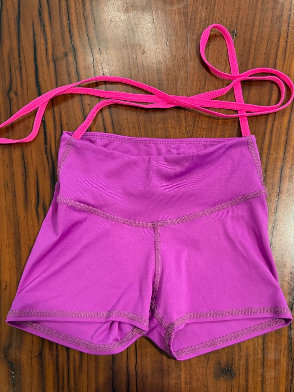 Tiger Friday lace up biker shorts